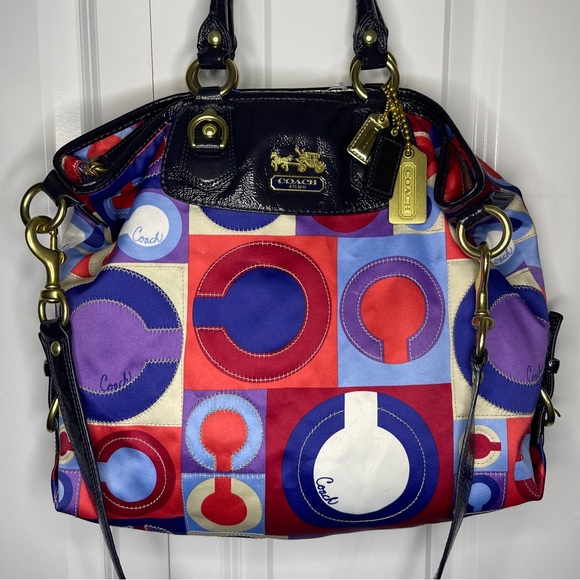 Coach Limited Edition Madison Op Art Julianne Shoulder Bag Handbag Purse 13253 - Picture 1 of 16